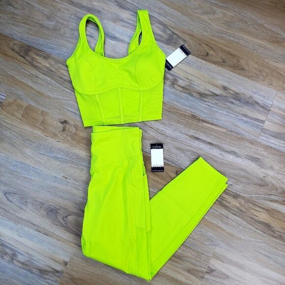 🔸️NWT Sofia Lime Punch High Waist Corset Pants Medium - Picture 15 of 15